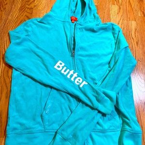 Butter girls mint green zip up great condition size XL